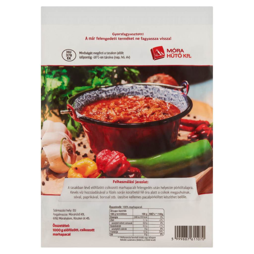 Pacal, csíkozott, 30 perces, konyhakész 1000g