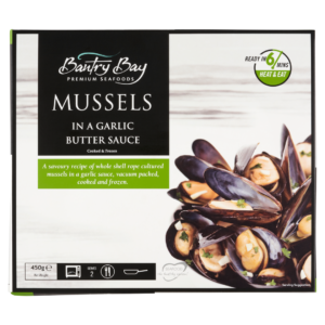 HF kagyló fokhagymás fűszervajban 450g (KK)