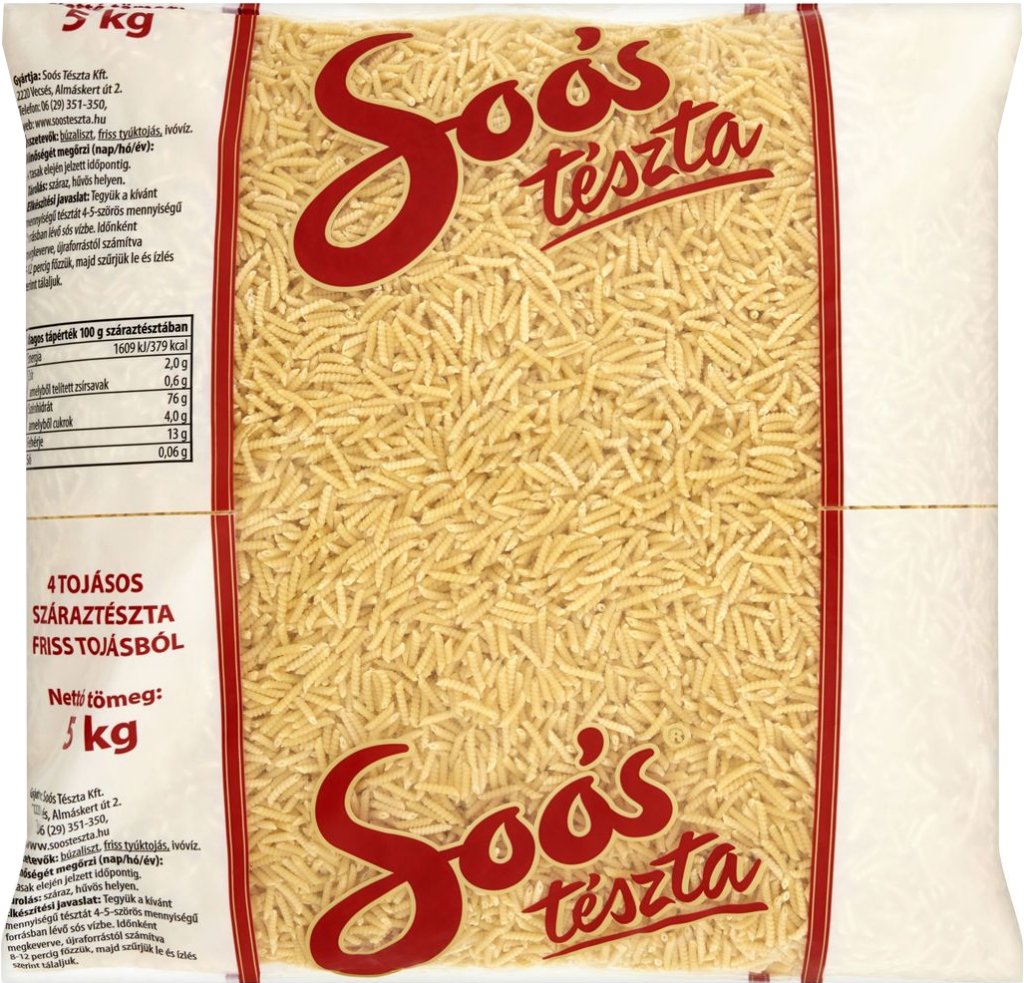 Soós Csiga tészta 4T 5kg