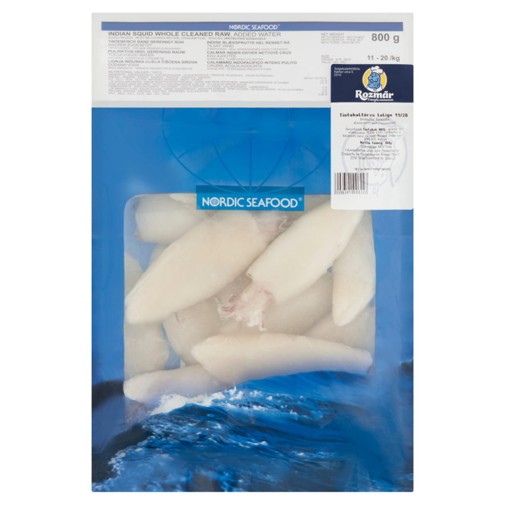 Tintahal egész U10 IQF (tisztított)