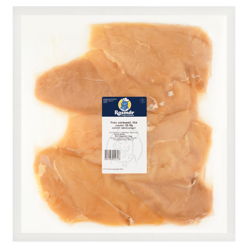 HT Fagyasztott csirkemellfilé szeletelve 120-140g
