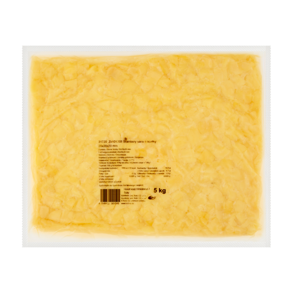 EH Burgonya, Kocka, előfőzött 20x20, tart.szer mentes 5kg