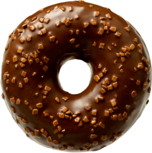 LL Amerikai csokis fánk fehér csíkos 55g (014/48)