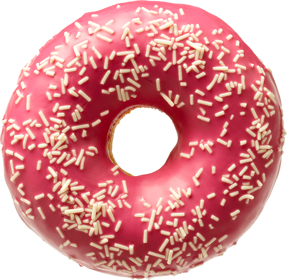 LL Amerikai epres fánk fehér csíkos 55g (023/48)