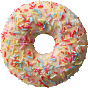 LL Amerikai színes cukros fánk 57g.(010/48)