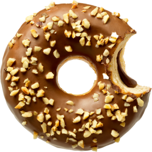 LL Gyűrűs fánk, mogyorós töltelék 71g.(984/48)