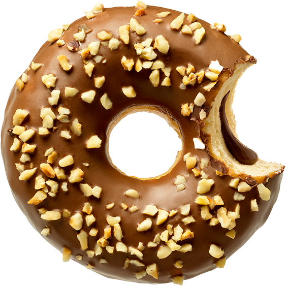 LL Gyűrűs fánk, mogyorós töltelék 71g.(984/48)